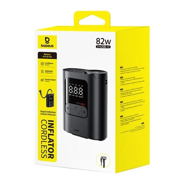 Автомобильный насос Baseus PrimeTrip VA1 82W C0119501 Black - изображение 10