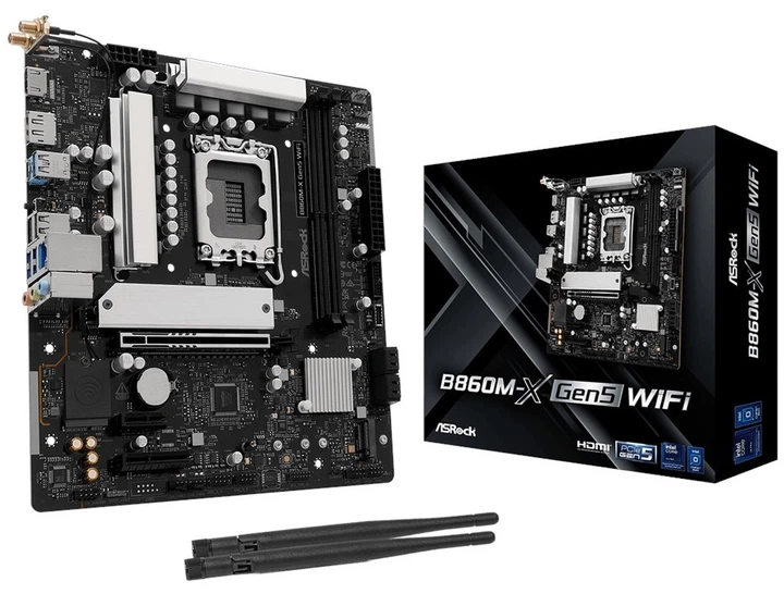 Материнська плата ASRock B860M-X Gen5 WiFi (s1851, 2DDR5, mATX) (90-MXBSF0-A0UAYZ) - зображення 5