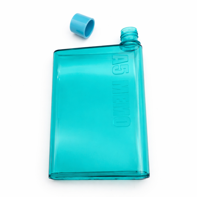 Плоская бутылка 420 мл для воды Memobottle A5 Зелёная - изображение 3