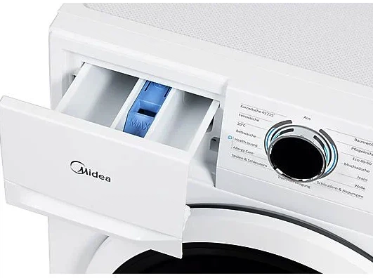 Пральна машина Midea MF110W100B-14A10 Інверторна LED-дисплей, пара, Allergy Care, 15 програм, тиха, 10 кг б/в - зображення 3