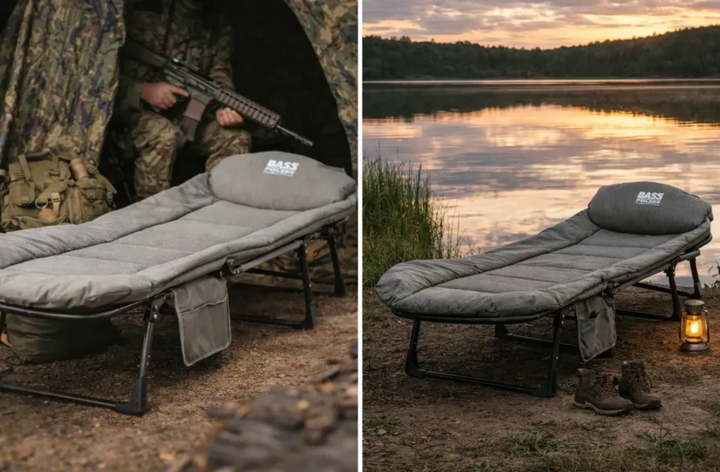 Розкладачка польова Bass Polska військова складна 200×64×30 см сталева до 165 кг - Фото 4 Розкладачка польова Bass Polska військова складна 200×64×30 см сталева до 165 кг - зображення 4