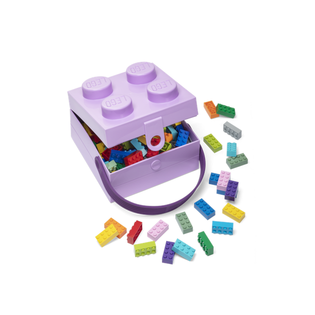 Pojemnik LEGO Klocek z rączką 4 Lawendowyi (40240004) (5711938030483) - obraz 3