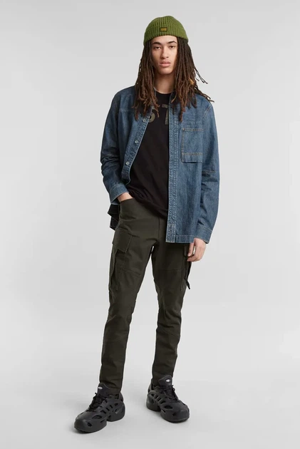 Чоловічі темно-зелені карго Zip Pkt 3D Skinny Cargo 2.0 G-Star 28-32 D24307,D504 - Фото 2 Чоловічі темно-зелені карго Zip Pkt 3D Skinny Cargo 2.0 G-Star 28-32 D24307,D504 - изображение 2