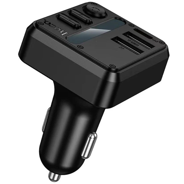 АЗУ FM модулятор Hoco E89 Libre 45W (1USB-A/1C) Black - изображение 5
