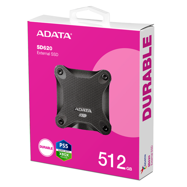 Портативний SSD ADATA SD620 512GB USB 3.2 520/460Mb/s Black - зображення 2