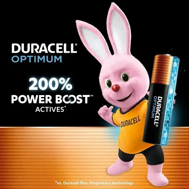 Батарейки Duracell Optimum AA (LR6), лужні (Alkaline), 1.5V, набір 8 штук - Фото 2 Батарейки Duracell Optimum AA (LR6), лужні (Alkaline), 1.5V, набір 8 штук - зображення 2