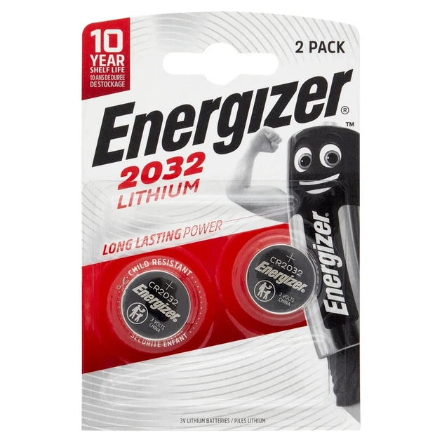 Батарейки CR2032 Energizer Lithium 3V, набір 2 шт (таблетки, літієві) - Фото 1 Батарейки CR2032 Energizer Lithium 3V, набір 2 шт (таблетки, літієві) - зображення 1