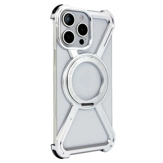 Чехол Titanium ArmorX Mag противоударный для iPhone 15 Pro Max с защитой камеры серебристый - Фото 3 Чехол Titanium ArmorX Mag противоударный для iPhone 15 Pro Max с защитой камеры серебристый - изображение 3