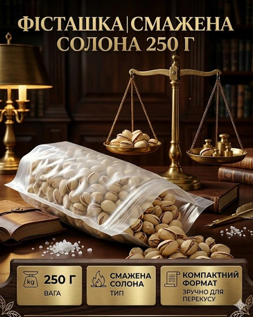Фисташки жареные соленые 250 г натуральные орехи в зип-пакете, хрустящий полезный перекус - Фото 1 Фисташки жареные соленые 250 г натуральные орехи в зип-пакете, хрустящий полезный перекус - изображение 1