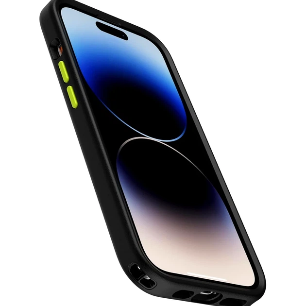 Чехол TPU Aneu с MagSafe для iPhone 14 Pro Max противоударный желтый с микрофиброй внутри - зображення 5