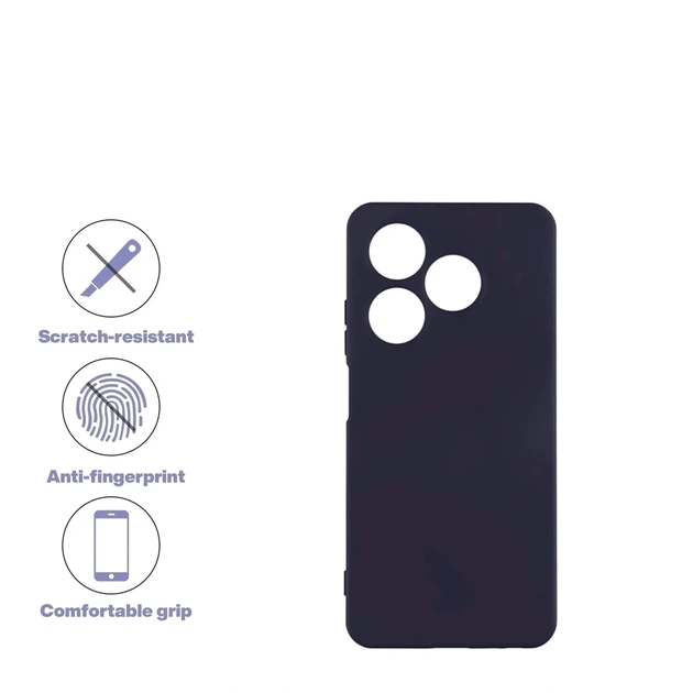 Чехол силиконовый Full Camera для Infinix Smart 8 Plus защита камеры TPU темно-синий - зображення 3