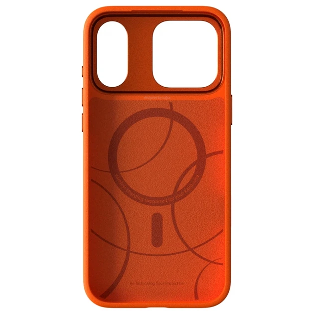 Чехол противоударный Kajsa Briquette Collection для iPhone 17 Pro с MagSafe Orange Plus B-Ring с микрофиброй внутри - изображение 10