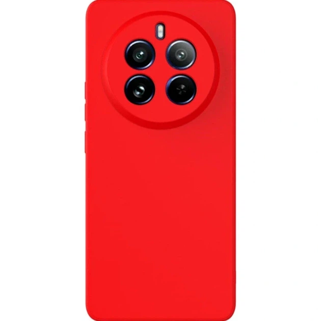 Чехол силиконовый Full Camera для Realme 12 Pro 12 Pro+ с микрофиброй внутри защитный красный - зображення 8