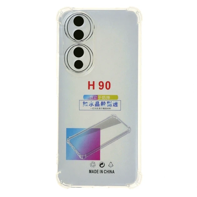 Чехол TPU прозрачный для Honor 90 противоударный с защитой камеры прозрачный - изображение 2