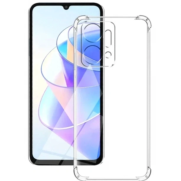 Чехол TPU прозрачный для Honor 90 противоударный с защитой камеры прозрачный - изображение 6