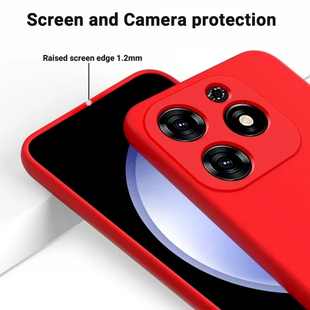 Чохол силіконовий Full Camera для Tecno Spark 20 (KJ5n) з мікрофіброю всередині захисний червоний - зображення 3