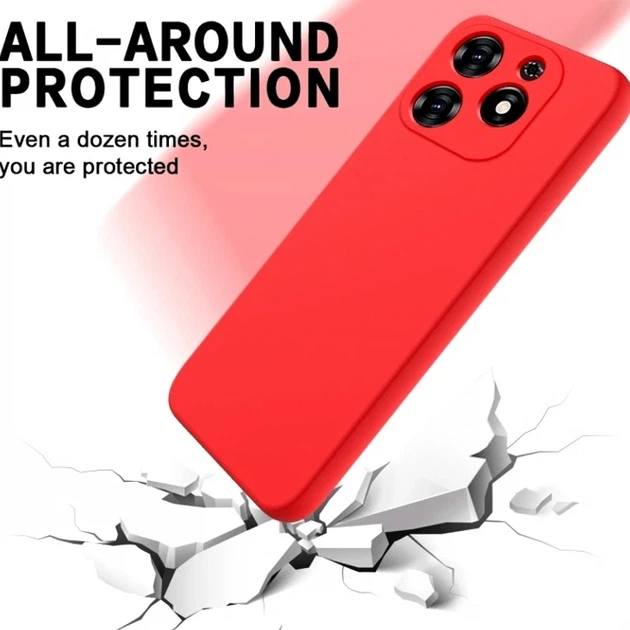 Чохол силіконовий Full Camera для Tecno Spark 20 (KJ5n) з мікрофіброю всередині захисний червоний - зображення 5