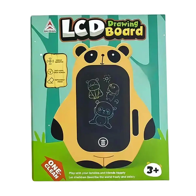 Дитячий графічний планшет LCD 4,5 дюйма зі стилусом для малювання Панда 4502-1 на батарейках - зображення 8