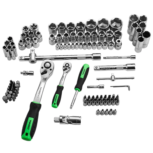 Профессиональный набор инструментов в кейсе WINSO Pro 1/2", 1/4" 72 T, CR-V, 110 ед. - изображение 6