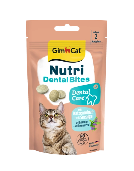 Лакомства GimCat Nutri Dental Bites с птицей для кошек, 40 г - Фото 1 Лакомства GimCat Nutri Dental Bites с птицей для кошек, 40 г - изображение 1