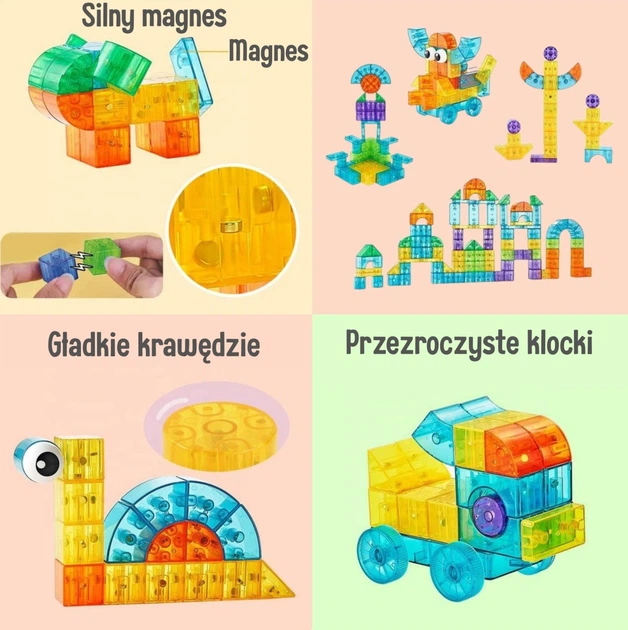 Klocki magnetyczne Woopie Mag Build 43 elementy 55884 (5906280655884) - obraz 4