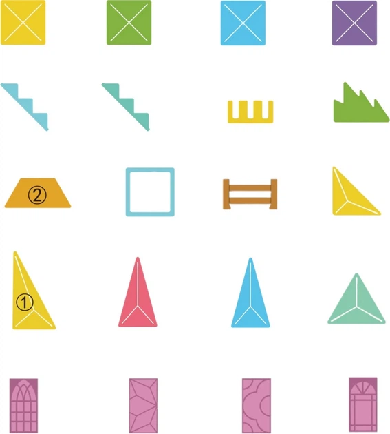 Klocki magnetyczne Woopie 3D Bajkowy zamek 55 elementów 55853 (5906280655853) - obraz 4