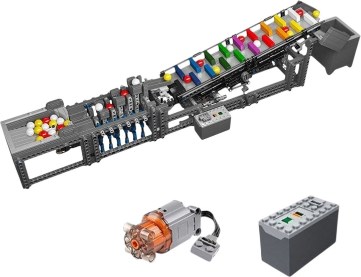 Klocki konstrukcyjne LeanToys tor na kulki z silnikiem elektrycznym 1281 elementów 721954 (5905991072638) - obraz 2