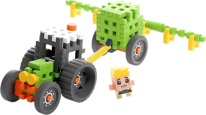 Конструктор Marioinex Mini Waffle Farmer: Трактор з обприскувачем та Енді 50 елементів 722178 (5903033907498) - зображення 6