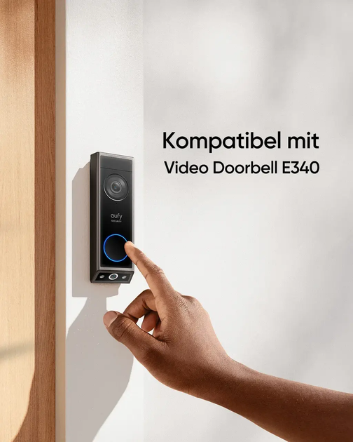 Дополнительный Wi-Fi звонок eufy Security Chime для видеодомофонов E340/C30/C31: 8 мелодий, регулировка громкости, Белый - Фото 4 Дополнительный Wi-Fi звонок eufy Security Chime для видеодомофонов E340/C30/C31: 8 мелодий, регулировка громкости, Белый - изображение 4