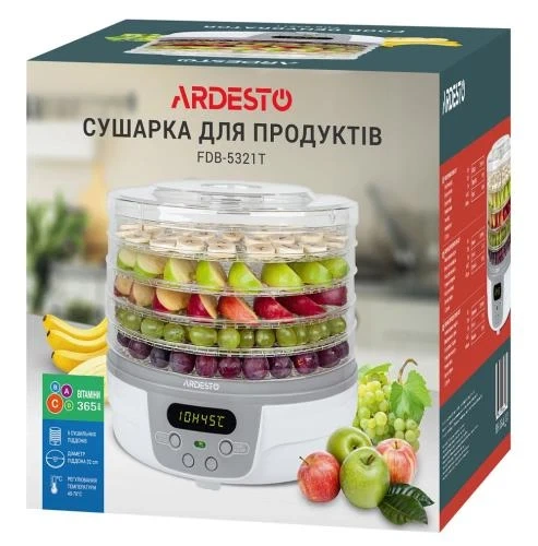 Сушка овощей и фруктов Ardesto FDB-5321T - Фото 6 Сушка овощей и фруктов Ardesto FDB-5321T - изображение 6
