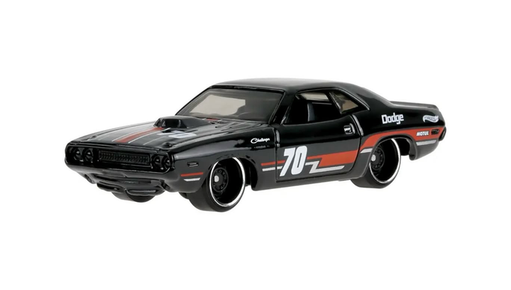 Машинка Базовая Hot Wheels '70 Dodge Hemi Challenger Nightspeed 1:64 JJK79 Black - изображение 2