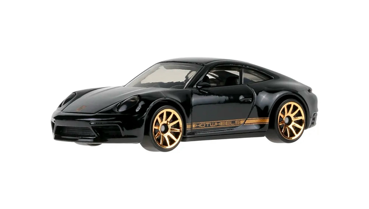 Машинка Базовая Hot Wheels Porsche Porsche 911 Carrera T Factory Fresh 1:64 JJK80 Black - изображение 2