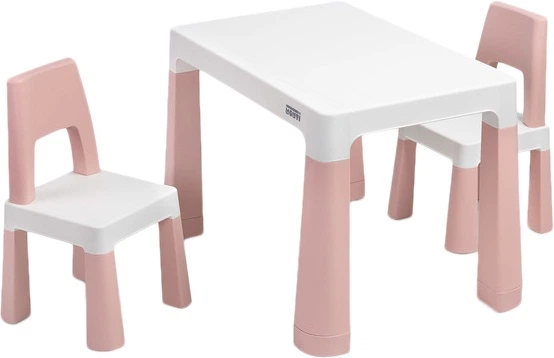 Zestaw mebli dla dzieci Caretero Toyz Monti Pink stół i dwa krzesła (5908310393285) - obraz 2