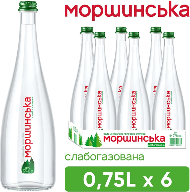 Упаковка мінеральної природної слабогазованої води Моршинська Преміум 0.75 л x 6 пляшок від Rozetka на платформі USKIDKA Акція на Упаковка мінеральної природної слабогазованої води Моршинська Преміум 0.75 л x 6 пляшок від Rozetka