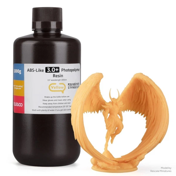 Фотополімерна смола для 3D принтера ELEGOO ABS-Like Resin V3.0+ 1000G Yellow - Фото 1 Фотополімерна смола для 3D принтера ELEGOO ABS-Like Resin V3.0+ 1000G Yellow - зображення 1