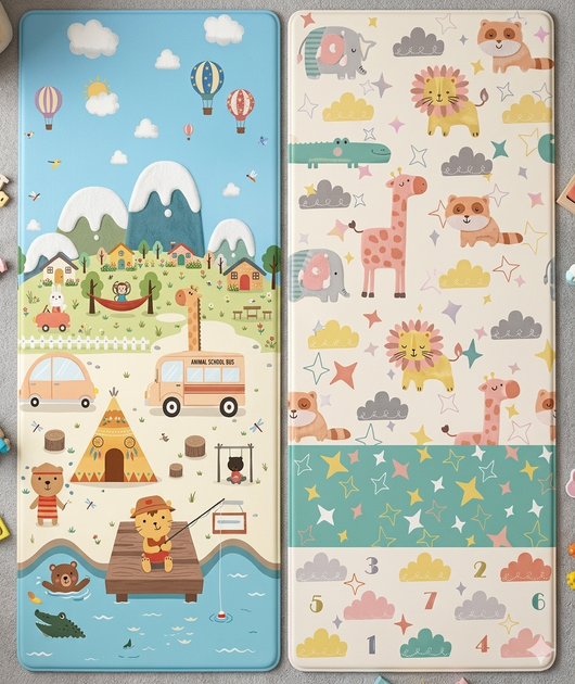 Игровой термо коврик 2-х сторонний Baby Home Textile EVA С-691 180х120х0.8см. Multicolor (109957) - Фото 1 Игровой термо коврик 2-х сторонний Baby Home Textile EVA С-691 180х120х0.8см. Multicolor (109957) - изображение 1