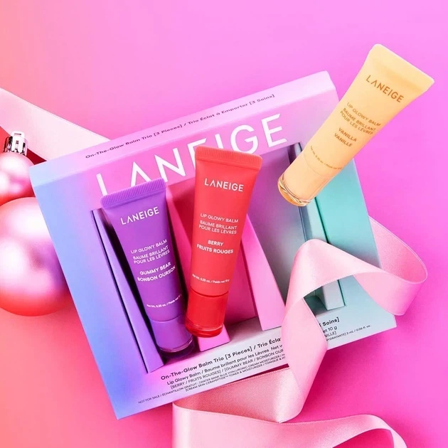 Набір бальзамів для губ Laneige Lip Glowy Balm Trio Set - Фото 4 Набір бальзамів для губ Laneige Lip Glowy Balm Trio Set - зображення 4