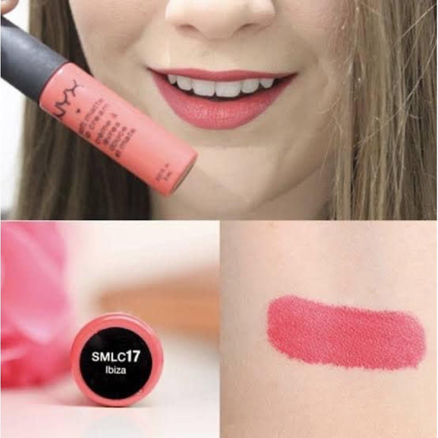 Рідка помада з матовим фінішем Nyx Soft Matte Lip Ibiza SMLC17 рожевий корал 8 мл - зображення 3