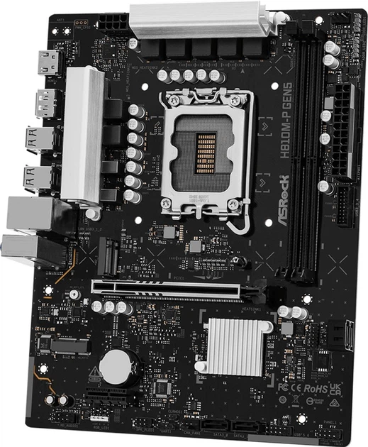 Płyta główna ASRock H810M-P GEN5 (LGA1851, H810, PCI-Ex16) - obraz 3