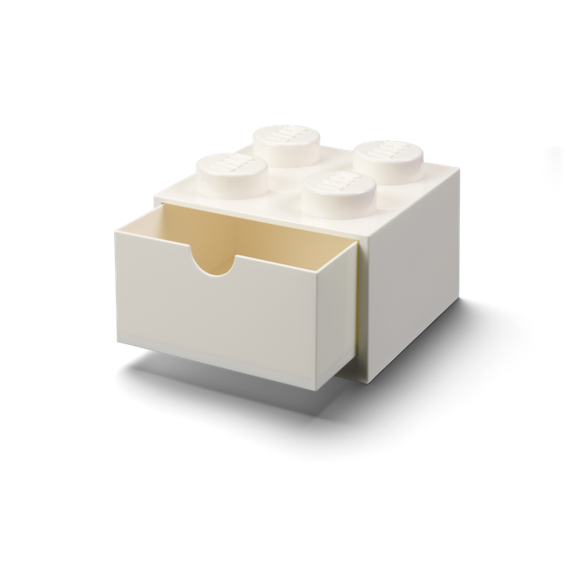 Pojemnik LEGO Klocek z szufladą 4 Biały (5711938031916) - obraz 2