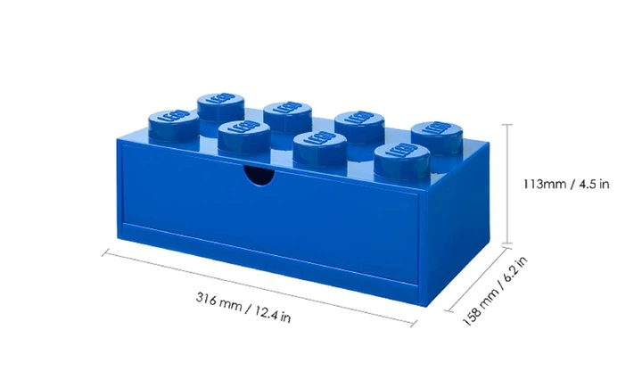 Контейнер LEGO Класичний блок з шухлядою 8 Синій (5711938032029) - зображення 4