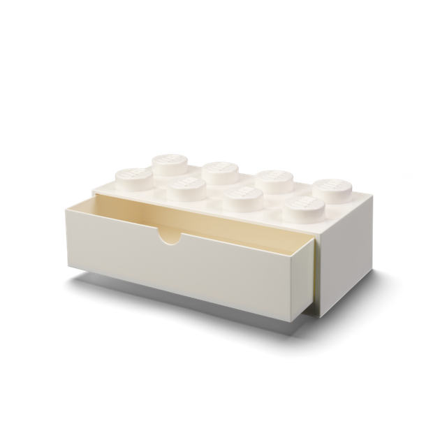 Pojemnik LEGO Klocek z szufladą 8 Biały (5711938032043) - obraz 2