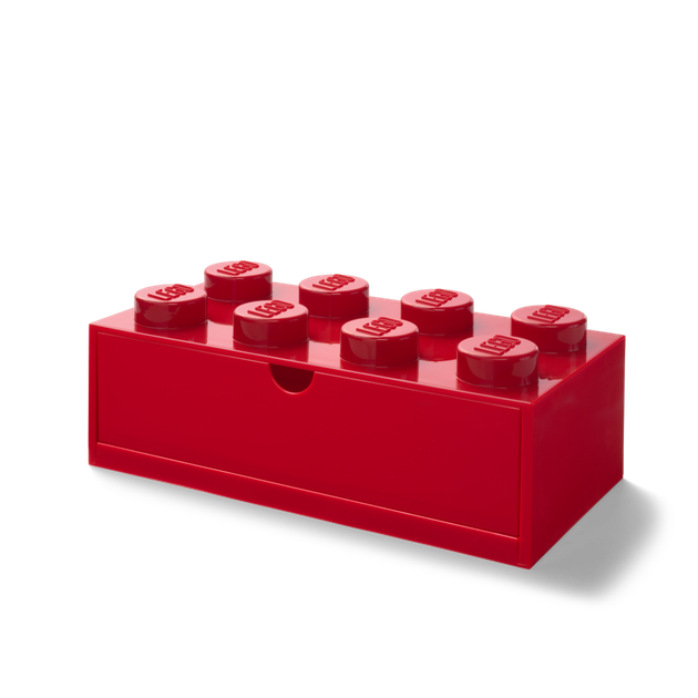 Pojemnik LEGO Klocek z szufladą 8 Czerwony (5711938032012) - obraz 3