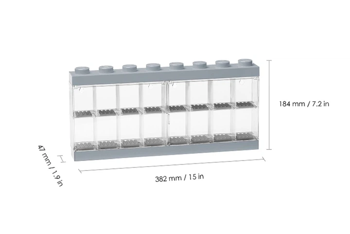 Gablotka LEGO na 16 minifigurek Szara (40660006) (5711938033026) - obraz 3