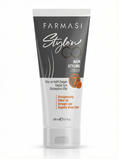 Крем для укладання волосся Farmasi Style'n GO Hair Styling Cream (200 мл, чорна серія) - Фото 1 Крем для укладання волосся Farmasi Style'n GO Hair Styling Cream (200 мл, чорна серія) - зображення 1