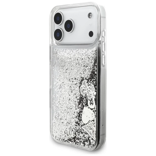 Чохол Guess Liquid Glitter Charms для iPhone 17 Pro Max Silver (GUHCP17XGLHFLSI) - зображення 2