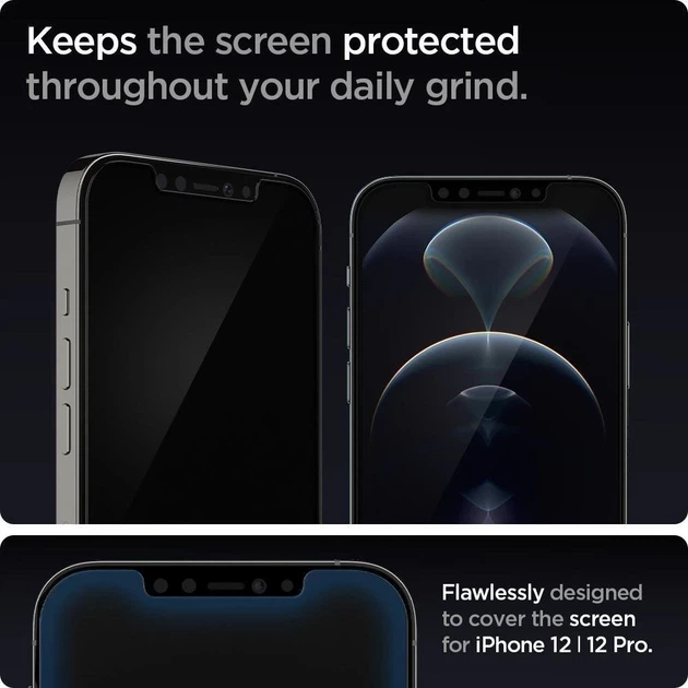Защитное стекло Spigen для iPhone 12 | 12 Pro Glas.tR EZ Fit (2 Pack) (AGL01801) - изображение 5