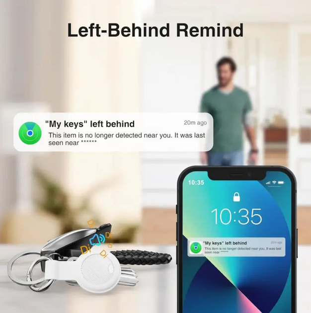 Умный трекер H03 Smart Tracker Tag 2-Pack для Apple Find My Белый - изображение 3