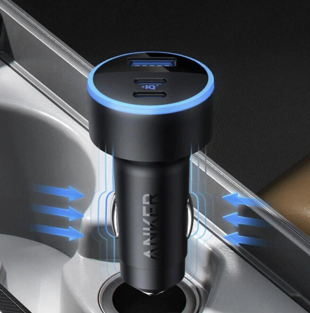 Автомобільний зарядний пристрій Anker PowerDrive 335 67W PD + 22.5W USB-A Black - Фото 2 Автомобільний зарядний пристрій Anker PowerDrive 335 67W PD + 22.5W USB-A Black - зображення 2