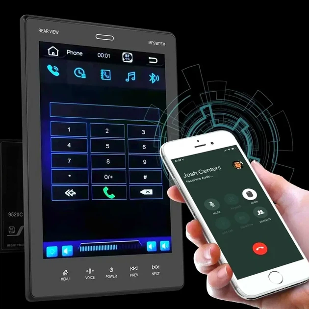 Автомагнітола 2Din 9,5 дюймів 45 Вт Bluetooth USB навігація Style 9520 - зображення 6